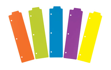 Avery Snap-in Plastic Bookmark Dividers for 3 Ring Binder, White Labels, 1 Assorted Color Set of 5 Tabs, 3 Packs, 15 Page Dividers Total (24908)